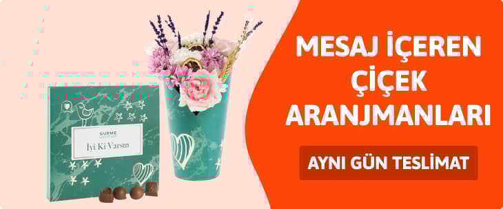 Mesaj İceren Cicek Aranjmanlari